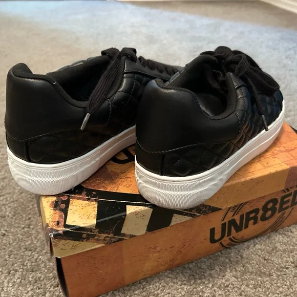 UNR8ED Black Quilted Sneakers - Picture 6 of 10